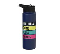 Doing Julia Things Funny Personalized Names Retro Stainless Steel Insulated Water Bottle