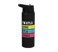 Doing Kyla Things Funny Personalized Names Retro Stainless Steel Insulated Water Bottle