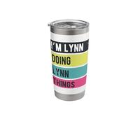 Doing Lynn Things Funny Personalized Names Retro Stainless Steel Insulated Tumbler