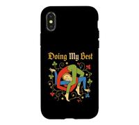 Doing My Best Funny Medieval Contortion Manuscript Art Case for iPhone X/XS