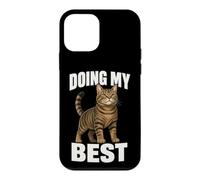 Doing My Best Funny Tabby Cat Humor Motivational Quote Case for iPhone 12 mini