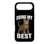 Doing My Best Funny Tabby Cat Humor Motivational Quote Case for iPhone Air