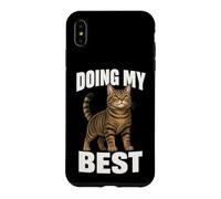 Doing My Best Funny Tabby Cat Humor Motivational Quote Case for iPhone XS Max