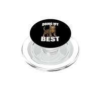 Doing My Best Funny Tabby Cat Humor Motivational Quote PopSockets PopGrip for MagSafe