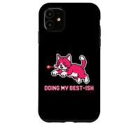 DOING MY BEST-ISH Funny Meme Kitten Laser Pointer Retro Case for iPhone 11