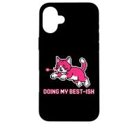 DOING MY BEST-ISH Funny Meme Kitten Laser Pointer Retro Case for iPhone 16 Plus