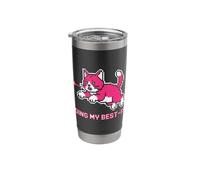 Doing My Best-ISH Funny Meme Kitten Laser Pointer Retro Stainless Steel Insulated Tumbler