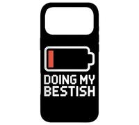 DOING MY BESTISH Low Battery Icon Sarcastic Meme Case for iPhone 17 Pro Max