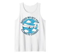 Doing My Bit for Climate Change, Airplane Plane Flying Funny Tank Top