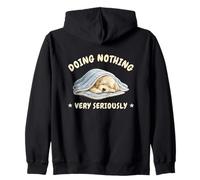 Doing nothing Labradoodle Dog Zip Hoodie