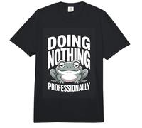 Doing Nothing Professionally Funny Lazy Frog Comfort Colors Adult Heavyweight T-Shirt