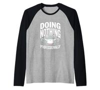 Doing Nothing Professionally Funny Lazy Frog Raglan Baseball Tee