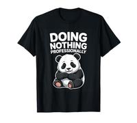 Doing Nothing Professionally Funny Lazy Panda T-Shirt