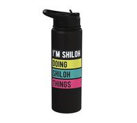 Doing Shiloh Things Funny Personalized Names Retro Stainless Steel Insulated Water Bottle