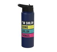 Doing Shiloh Things Funny Personalized Names Retro Stainless Steel Insulated Water Bottle