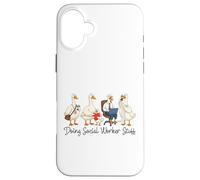 Doing Social Worker Stuff Funny Goose Social Work Case for iPhone 16 Plus