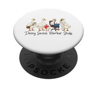 Doing Social Worker Stuff Funny Goose Social Work PopSockets Adhesive PopGrip
