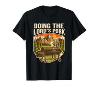 Doing The Lords Pork Funny BBQ Smoker Pig Pun T-Shirt