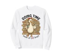 Doing Time Mom Of 3 Boys Goose Fun Mama Life Parenting Humor Sweatshirt