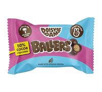Doisy & Dam Dark Chocolate Ballers (18 x 25g Pack) | Crunchy Biscuity Chocolate Balls | Single Origin | 50% Cocoa Snacks | No Palm Oil | Vegan and Ethical | Dairy free | Natural Ingredients