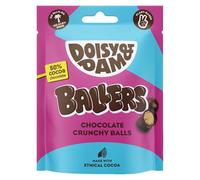Doisy & Dam Dark Chocolate Ballers (7 x 75g Pack) | Crunchy Biscuity Chocolate Balls | Single Origin | 50% Cocoa Snacks | No Palm Oil | Vegan and Ethical | Dairy free | Natural Ingredients