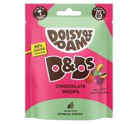 Doisy & Dam Dark Chocolate D&Ds Sharing Bags (7 x 80 g) | Crunchy Sugar-Coated Chocolate Drops | 50% Cocoa | No Palm Oil | Vegan Choc bites | Ethical Cocoa | Dairy-Free | Natural Ingredients