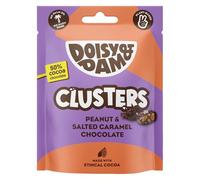 Doisy & Dam Dark Chocolate Peanut Clusters (7 x 80g Pack) | Crunchy Salted Caramel Chocolate Peanuts Sharing Bags | Single Origin | No Palm Oil | Vegan Ethical | Dairy-Free | Natural Ingredients