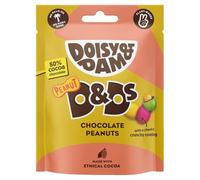 Doisy & Dam Dark Chocolate Peanuts (7 x 80g Pack) | Crunchy Chocolate Sharing Bags | Natural Ingredients | Ethical Cocoa | Vegan | Palm Oil & Dairy-Free | 30% Less Sugar
