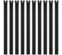 DOITEM 10pcs Multicolor Nylon Coil Zippers for Sewing and Crafts (Black, 45cm)