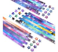 DOITEM 1300 Sheets Origami Stars Paper 24 Different Designs of Beautiful Outer Space Sky for Paper Arts Crafts Kids Starry Sky Grown-ups School Teachers Folding Origami Star Paper Strips