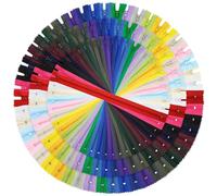DOITEM 20cm/8 Inch 30cm/12Inch 40cm/16Inch Multicolor Nylon Coil Zippers for Sewing and Crafts 24 Colors, 72PCS (DT1045)