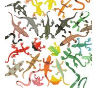 DOITEM 27Pcs Reptile Toys Realistic Figurines Model Animal Animal Figures Plastic Reptile Snake Lizards Frog Crocodile Toys Set Animals Toy for Kids Science Project Learning Educational Toy Gift