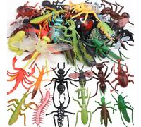 DOITEM 29Pcs Large Realistic Insect Toys Figures, Plastic Bugs Figurines Set, Realistic Insects Toy for Kid, Ladybug, Bee, Butterfly, Assorted Insect Bugs Figures Toy, Insect Themed Party Favors
