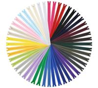 DOITEM 48pcs 12 Inch Zippers Sewing 30cm Nylon Coil Colorful Zippers Zips Zip Sewing Crafts 24 Assorted Colors (Multicoloured, 30cm)