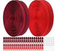 DOITEM #5 Nylon Coil Zippers by The Yard Bulk 20 Yards 18 Meters with 40pcs Zipper Sliders for DIY Sewing Tailor Craft Bag Garment Home Textile (Burgundy and Red, #5)