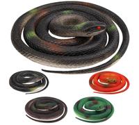 DOITEM 5 Pieces Rubber Snakes 120cm Fake Snake 75cm Plastic Snakes Realistic Snakes Multicolor Fake Snake for Garden Props to Keep Birds Away, Pranks