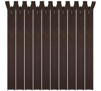 DOITEM 5pcs 40cm/16 Inch Invisible Multicolor Nylon Coil Zippers for Sewing and Crafts, Brown