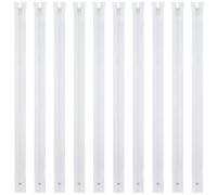 DOITEM 5pcs Multicolor Nylon Coil Zippers for Sewing and Crafts (White, 60cm)