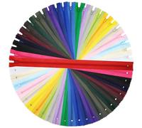 DOITEM 75cm/30 Inch Multicolor Nylon Coil Zippers for Sewing and Crafts 24 Colors