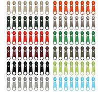 DOITEM 96Pcs Zipper Repair Kit Zipper 12 Colors Replacement 3# Zipper Pull Rescue Kit for Clothing Jackets Purses Luggage Backpacks