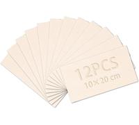 DOITEM Balsa Wood Sheets, 12Pcs Thin Wood Sheets Balsa Wood 200x100x1.5mm Wooden Blank for Cricut Maker Wood Craft Painting Engraved Model Making Projects (DT1029)