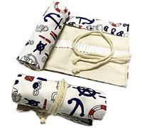 DOITEM Canvas Pencil Bag, 72 Holes Pouch for Pencils, Coloured Pencils Case, Multi-Purpose Bag (Pencils Not Included)
