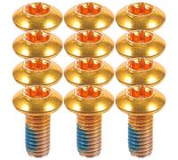 DOITOOL 1 Box Titanium Steel Brake Pad Screws M5x10mm for Mountain Bikes | Golden Finish, Disc Rotor Bolts for Bmx Bikes and E-bikes, Wide Compatibility, Easy Installation