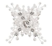 DOITOOL 1 Pair Shoe Clips Shoe Accessories Chic Alloy Rhinestone Artificial Pearl Multi-purpose Reusable Flower Style for Engagement Evening Party Valentine’s Day Bridal Decor