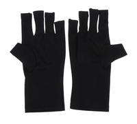 DOITOOL 1 Pair UV Gloves for Nails Lightweight Polyester Fingerless Gloves with UV Protection for Gel Manicure Use at Home Or Salon