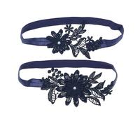 DOITOOL 1 Pair Wedding Bridal Garters Lace Garters with Pearl Decoration Comfortable and Flexible Design for Bride and Party Wear