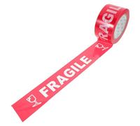 DOITOOL 1 Roll Fragile Warning Tape Wide Long Self Adhesive Shipping Tape for Boxes Strong Adhesion for Cardboard and Plastics for Packaging and Cargo Transport
