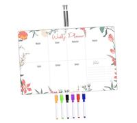DOITOOL 1 Set Acrylic Dry Erase Memo Board with Advertising Pins Markers Multi Function Writing Board for Home Office School Planning Easy to Clean and Reusable