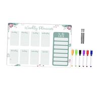 DOITOOL 1 Set Acrylic Memo Board Tabletop Dry Erase Writing Board for Daily Planning Office Home Use Reusable Easy to Clean Surface with Advertising Pins Markers