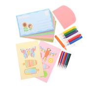 DOITOOL 1 Set DIY Rainbow Scratching for Creative Arts Projects with Drawing Bookmarks Watercolor Pens Stickers Fun Family Party Favors Imaginative Play Exploration